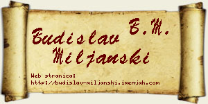 Budislav Miljanski vizit kartica